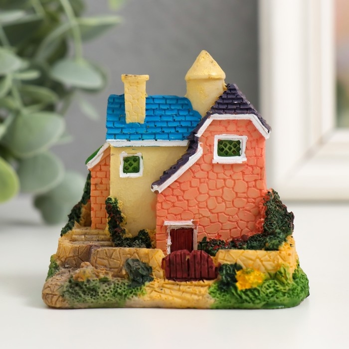 Фигурка для флорариума полистоун  Фигурка для флорариума полистоун "Загородный коттедж" МИКС 8х6х7,5 см
