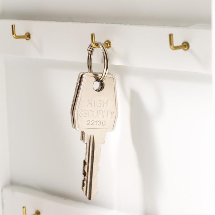 Ключница дерево 6 крючков Ключница дерево 6 крючков "Цветочное сердце" 26,3х21,8х8,3 см