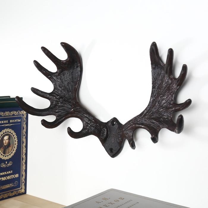 Крючки декоративные металл Крючки декоративные металл "Лосиные рога" 22х35х9 см
