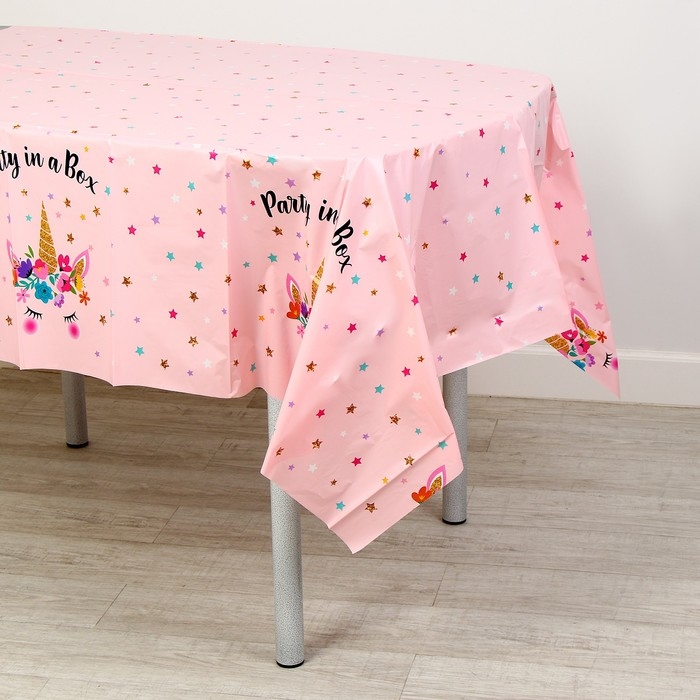 Скатерть &laquo;Единорожка&raquo; со звёздами, 137х137 см.