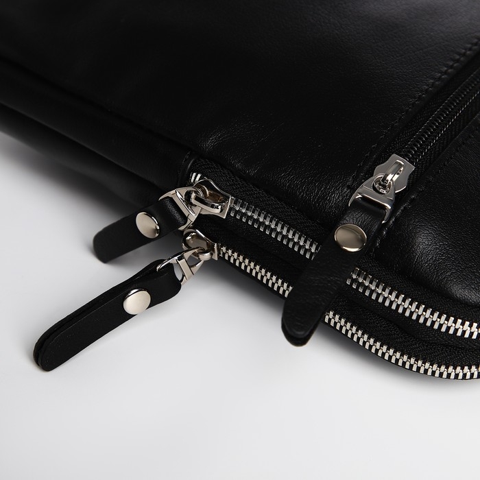 Сумка мужская TEXTURA, через плечо, натуральная кожа, цвет чёрный Сумка мужская TEXTURA, через плечо, натуральная кожа, цвет чёрный