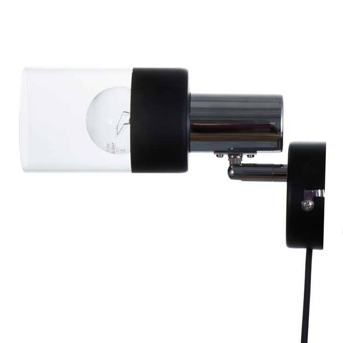 Бра с переключателем на проводе "Анабель" Е14  40Вт черный 20х8х15см