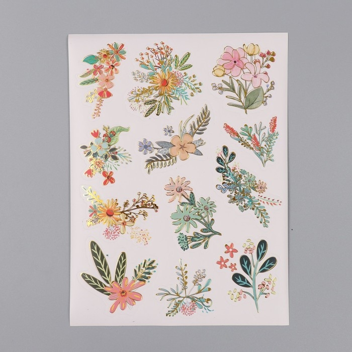 Фотоальбом 25 листов (наклейки+кольца)  Фотоальбом 25 листов (наклейки+кольца) "Цветочный. Цветы & ты" 19х27х3 см