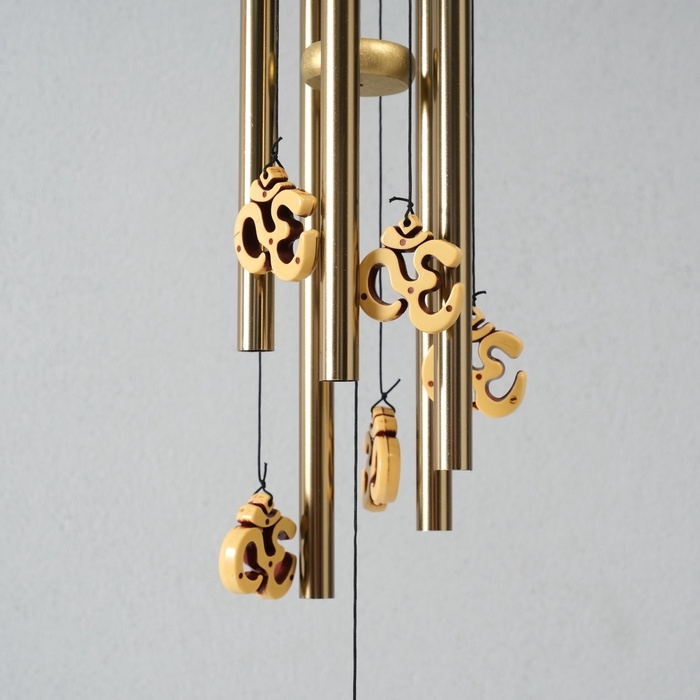 Музыка ветра металл Музыка ветра металл "Символ Ом" 5 трубок 60 см