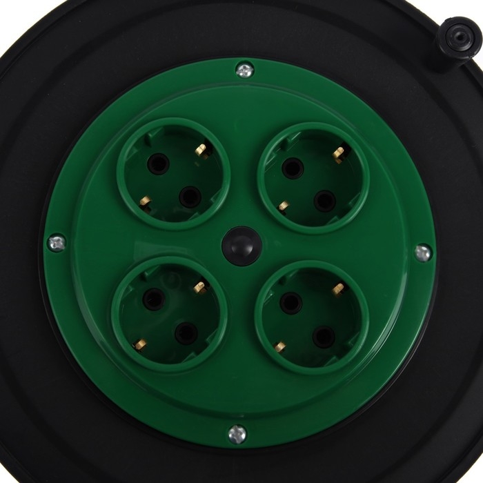 Катушка 4 розетки, с/з, IP20, 16 А, УХЛ2, зеленая Катушка 4 розетки, с/з, IP20, 16 А, УХЛ2, зеленая