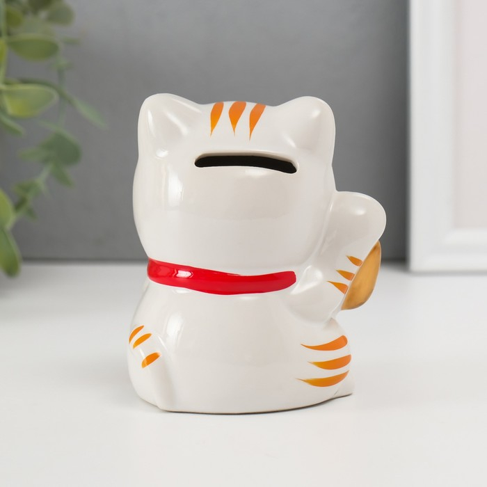 Копилка керамика Копилка керамика "Манэки-нэко - иероглиф удача" МИКС 10х8,3х7,2 см