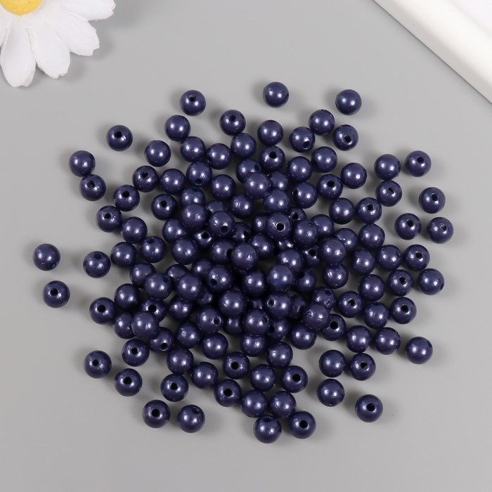 Набор бусин Набор бусин "Жемчуг" d 8 мм, 250 гр, синий