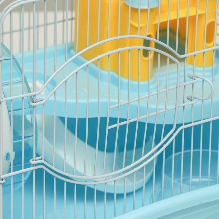 Клетка для грызунов Клетка для грызунов "Пижон", укомплектованная с замком, 37 х 27 х 30 см, голубая