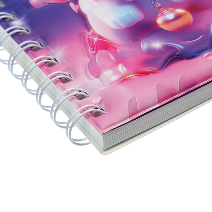 Записная книжка подарочная на гребне 80л,линия, цветной блок,обложка ПВХ 3D Кошка(17,6х13,5см) 105 Записная книжка подарочная на гребне 80л,линия, цветной блок,обложка ПВХ 3D Кошка(17,6х13,5см) 105