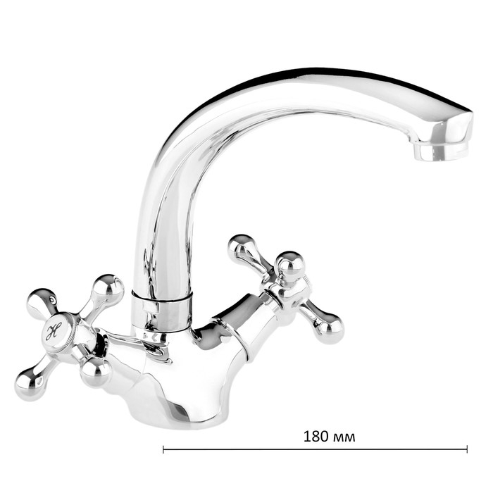 Смеситель для кухни Accoona A5876, двухрычажный, хром Смеситель для кухни Accoona A5876, двухрычажный, хром