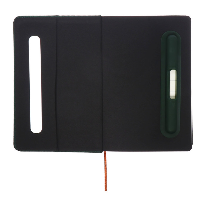 Ежедневник недатированный A5, 96л, лин, держатель для телефона/планшета/ручки, Зеленый Ежедневник недатированный A5, 96л, лин, держатель для телефона/планшета/ручки, Зеленый