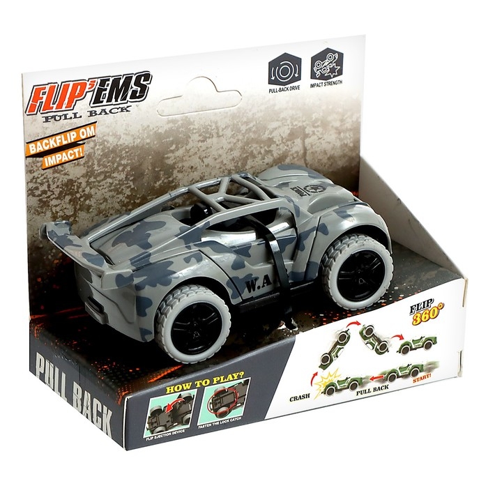 Машина инерционная «Переворот», переворачивается при ударе, МИКС Машина инерционная «Переворот», переворачивается при ударе, МИКС