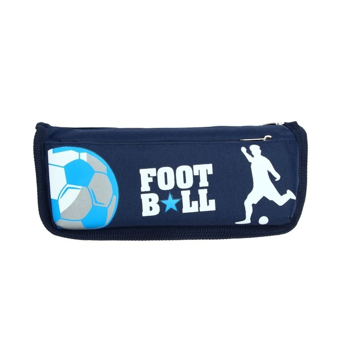 Пенал школьный на молнии 2 отделения Пенал школьный на молнии 2 отделения "Футбол", МИКС