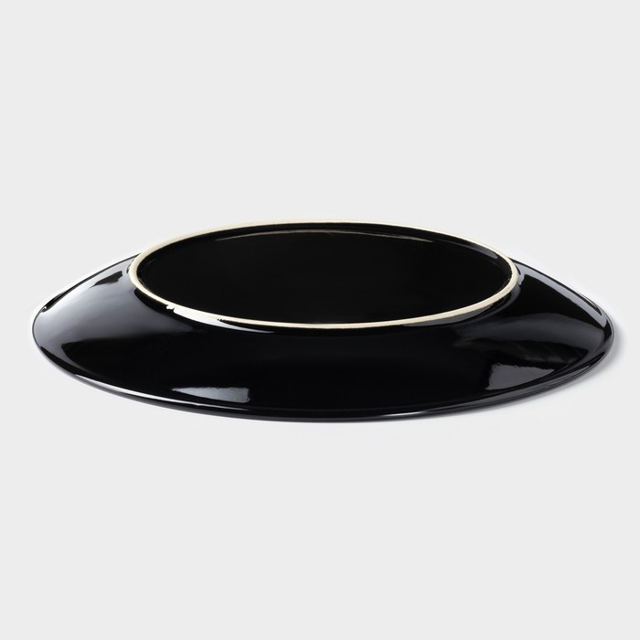 Тарелка керамическая обеденная «Лунная тропа», d=25 см, цвет синий Тарелка керамическая обеденная «Лунная тропа», d=25 см, цвет синий