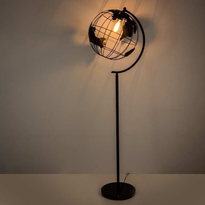Торшер "Планета" E27 40Вт черный 48х30х165 см