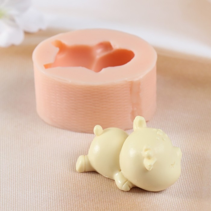 Новогодний молд силикон Новогодний молд силикон "Олень спит" (издел. 6х3,5х3,5 см)