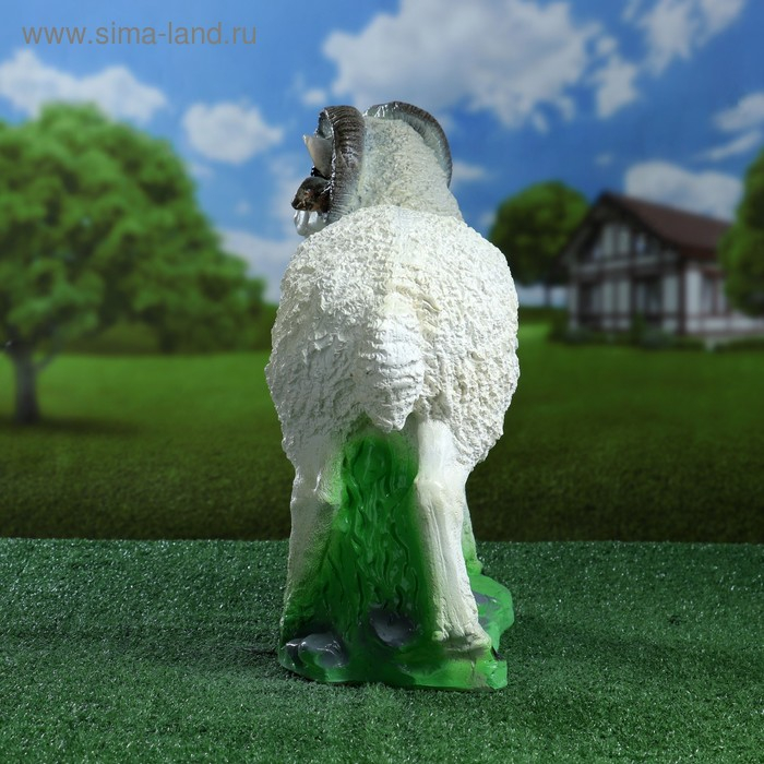Садовая фигура  Садовая фигура "Баран белый" 46х48х17см
