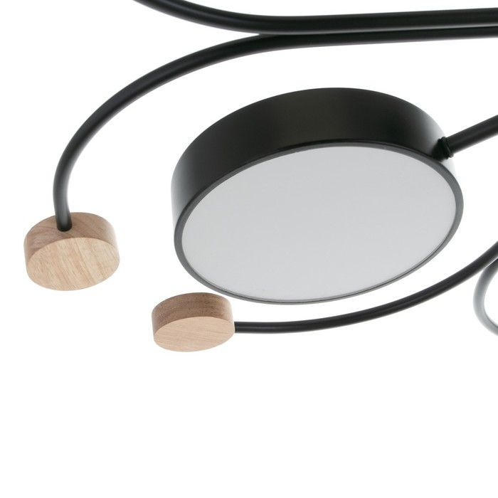 Люстра 1314/5BK LED 120Вт 3000-6000К черный 90х90х15 см BayerLux