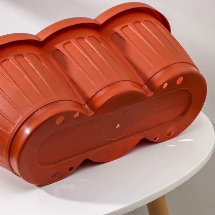 Ящик для цветов с поддоном «Гусеница», цвет МИКС Ящик для цветов с поддоном «Гусеница», цвет МИКС