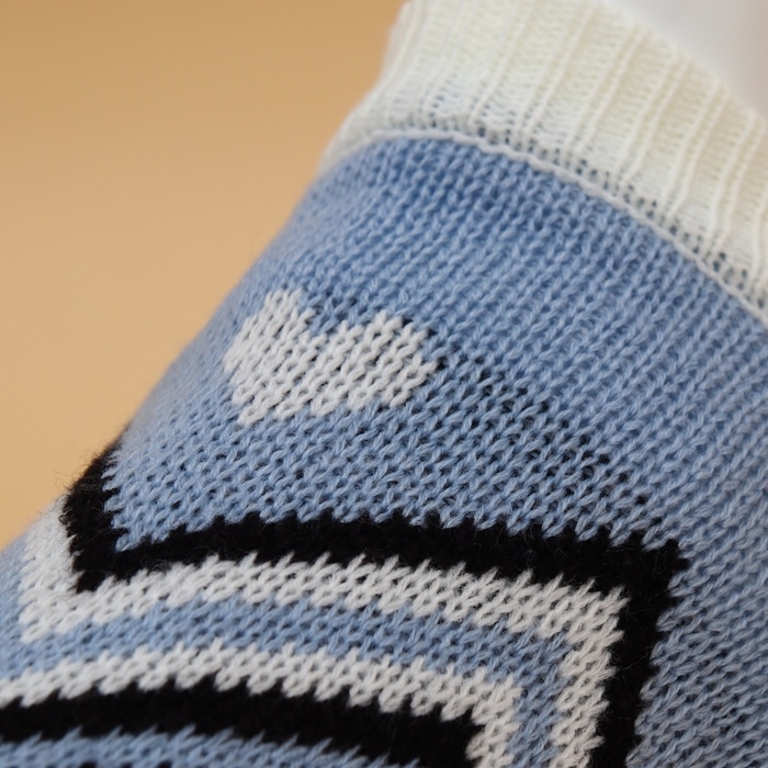 Свитер  Свитер "Волна", M (ДС 26, ОШ 26, ОГ 28-46 см), голубой