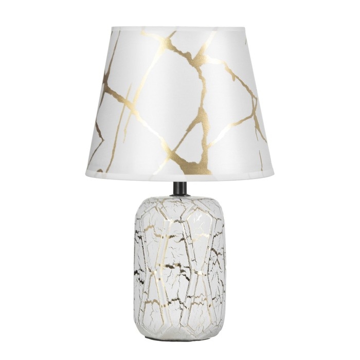 Настольная лампа Настольная лампа "Анде" Е14 40Вт бело-золотистый 20х20х33 см RISALUX