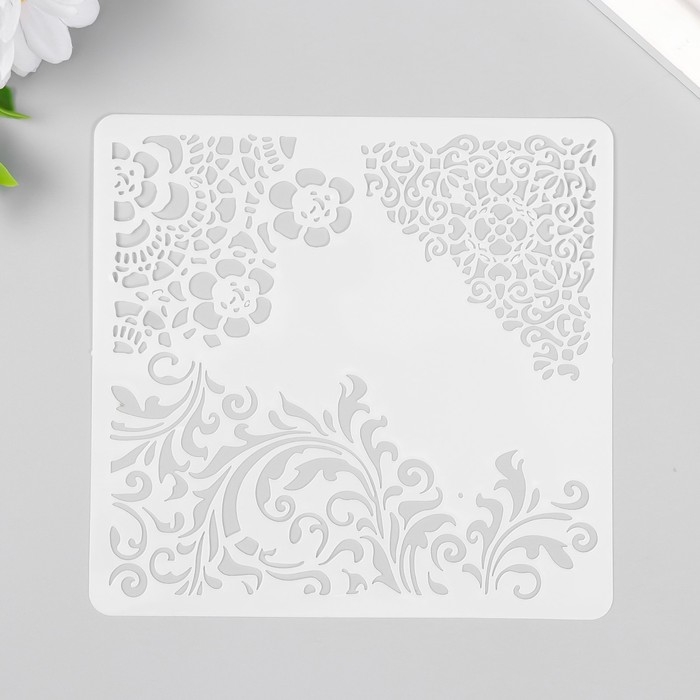 Трафарет пластик Трафарет пластик "Ассорти узоров" 13х13 см