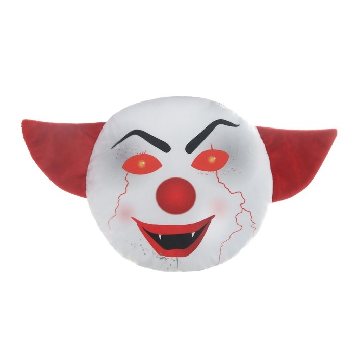 Подушка на подголовник МАТЕХ 18+ LINE, Клоун молнии, 30 х 30 х 10 см, черно-красный Подушка на подголовник МАТЕХ 18+ LINE, Клоун молнии, 30 х 30 х 10 см, черно-красный