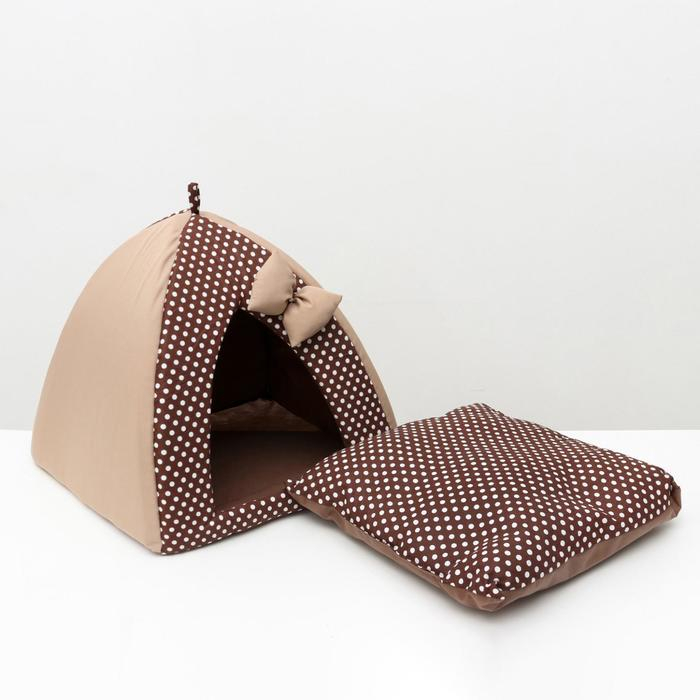 Домик-вигвам  Домик-вигвам "Нежность", 40 х 40 х 37 см, бязь, коричневый
