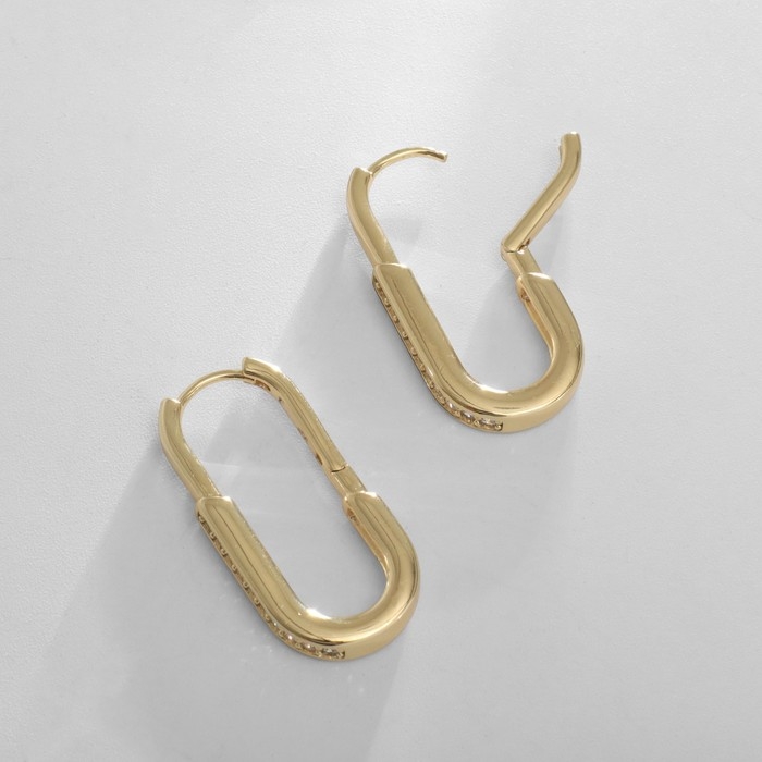 Серьги со стразами XUPING признание, дорожка, цвет белый в золоте Серьги со стразами XUPING признание, дорожка, цвет белый в золоте