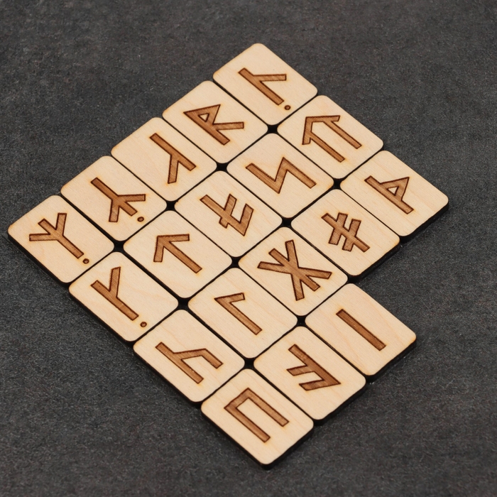 Набор Набор "Славянские руны", дерево, 18 рун