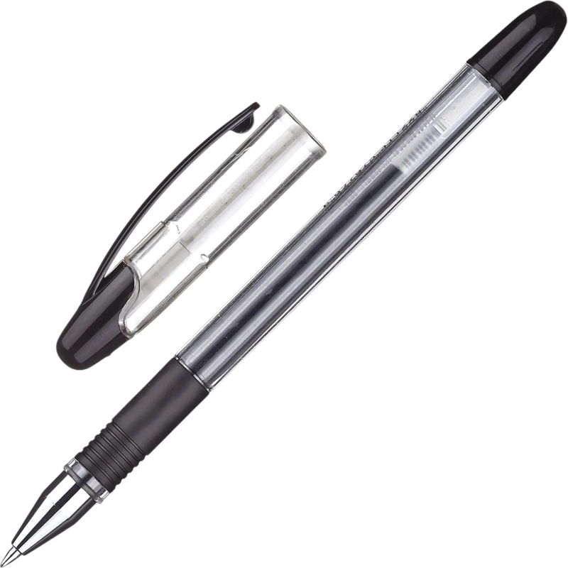 Ручка гелевая неавтомат. Attache Gelios-020 черный стерж, 0,5 мм,манж