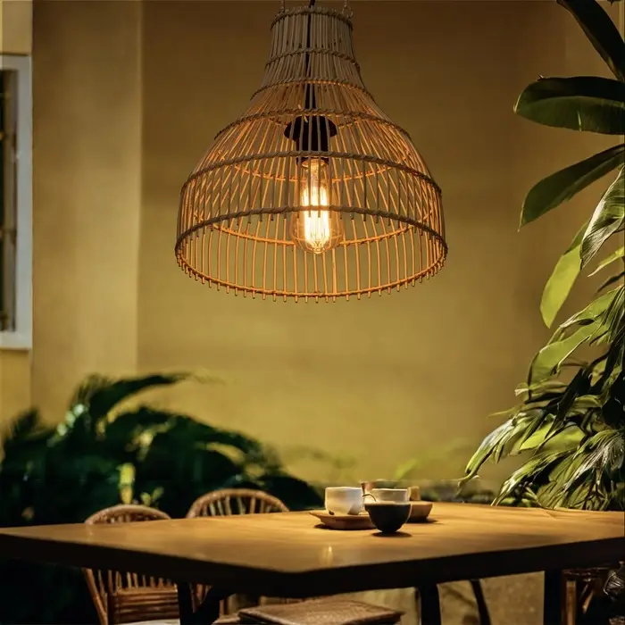 Светильник потолочный из ротанга «Сатрия», 1×120 Вт, Е27, 30×30×30 см Светильник потолочный из ротанга «Сатрия», 1×120 Вт, Е27, 30×30×30 см
