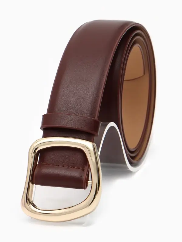 Ремень женский, затяжка, без винта, 4&times;110 см, пряжка золотистая, коричневый