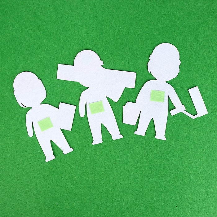 Бизиборд на стену из фетра «Профессии» 25 деталей на липучке, размер поля — 105 × 75 см Бизиборд на стену из фетра «Профессии» 25 деталей на липучке, размер поля — 105 × 75 см