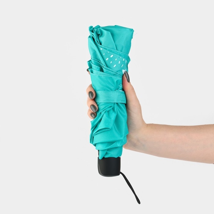 Зонт женский механический «Цветы», 8 спиц, d=95, цвет бирюзовый Зонт женский механический «Цветы», 8 спиц, d=95, цвет бирюзовый