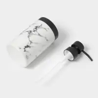 Аксессуары для ванной &laquo;Мраморный металл&raquo;, 4 предмета, мыльница, дозатор 400 мл, 2 стакана, белые