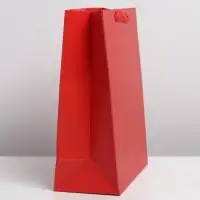 Пакет подарочный, упаковка, &laquo;Алый&raquo;, M 25.5&times;30&times;9 см, МИКС