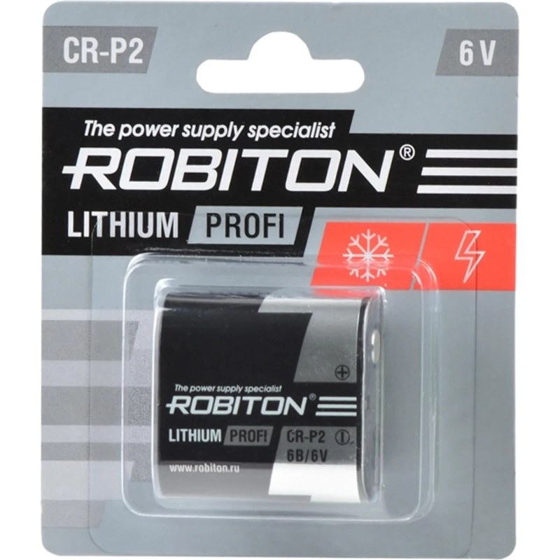 Батарейка ROBITON PROFI, CR-P2 BL1