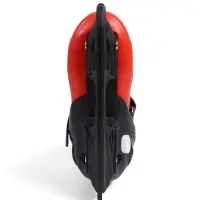 Коньки детские раздвижные BlackAqua, р. 30-33, для фитнеса, с роликовой платформой, красные, чёрные