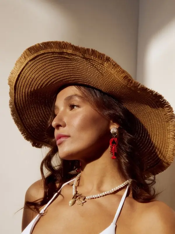 Серьги &laquo;Раки&raquo;, красные в золоте