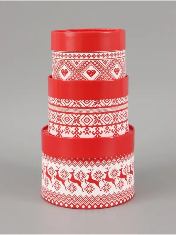 Подарочная коробка, набор 3в1 &laquo;Счастливого Нового года&raquo; 16&times;10, 14&times;9, 13&times;8.5 см