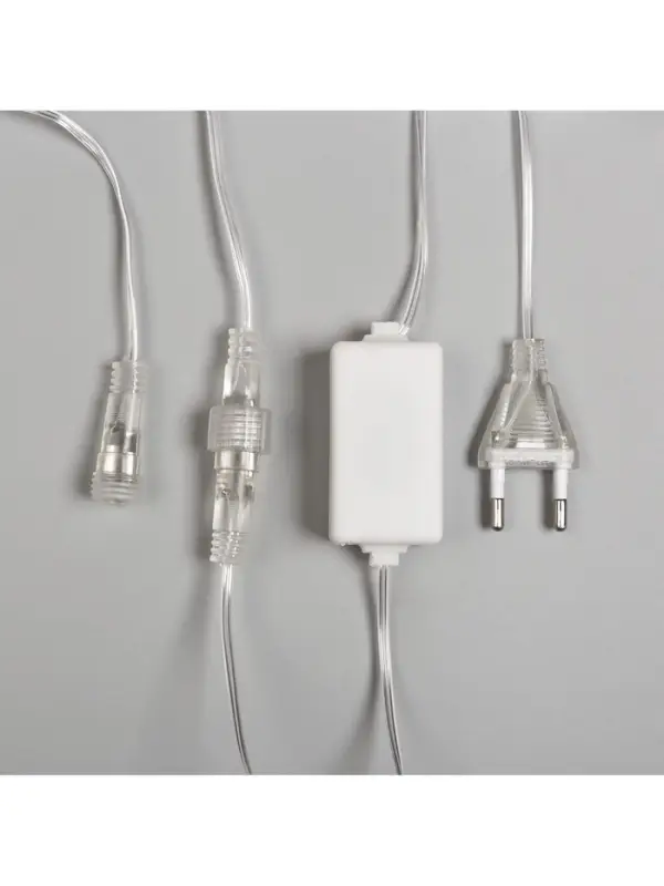 Гирлянда &laquo;Сосульки&raquo; 3&times;0.5 м, IP44, прозрачная нить, 288 LED, свечение белое с эффектом стекания, 12 В