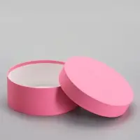 Коробка круглая подарочная розовая, 20&times;8 см