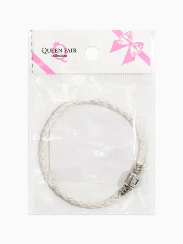 Браслет-основа для шармов &laquo;Бусинка&raquo;, L=18 см, белый в серебре