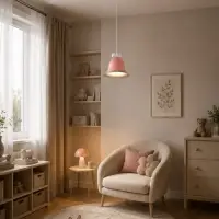 Светильник &laquo;Микки&raquo; Е27 40 Вт розовый белый 23&times;23&times;19-119 см BayerLux