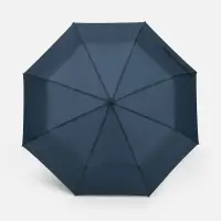 Зонт складной Smooth Move с плавным закрытием, темно-синий