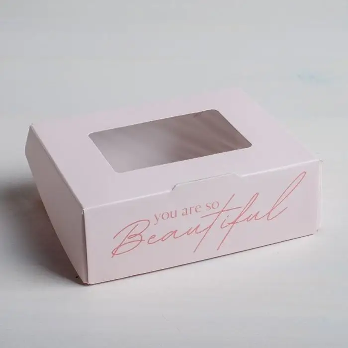 Кондитерская упаковка, коробка с ламинацией «Beautiful», 10 х 8 х 3.5 см Кондитерская упаковка, коробка с ламинацией «Beautiful», 10 х 8 х 3.5 см