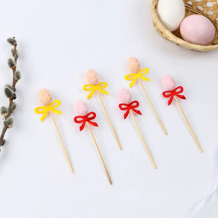 Шпажки «Пасхальные яйца» МИКС, набор 6 шт. Шпажки «Пасхальные яйца» МИКС, набор 6 шт.
