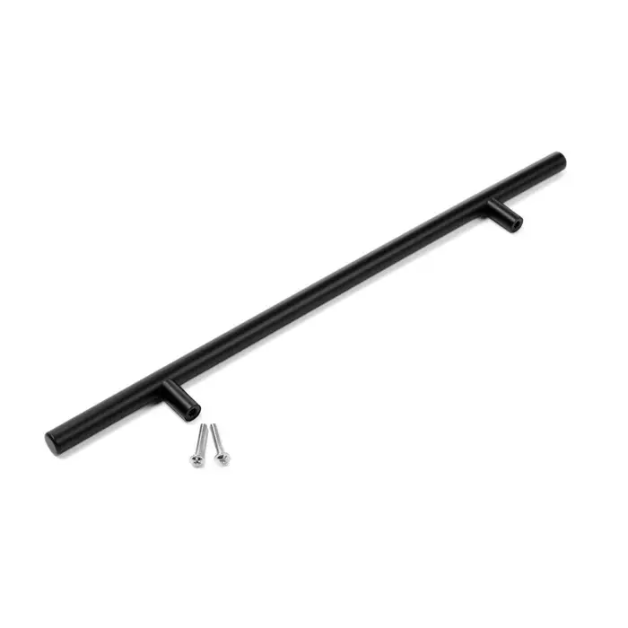 Ручка рейлинг ТУНДРА, нерж. сталь, d=12 мм, м/о 224 мм, цвет черный, фасовка 50