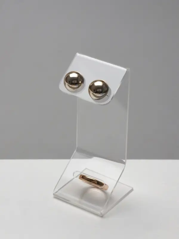 Подставка под серьги, кольцо, 4&times;4&times;10 см, оргстекло 1.5 мм